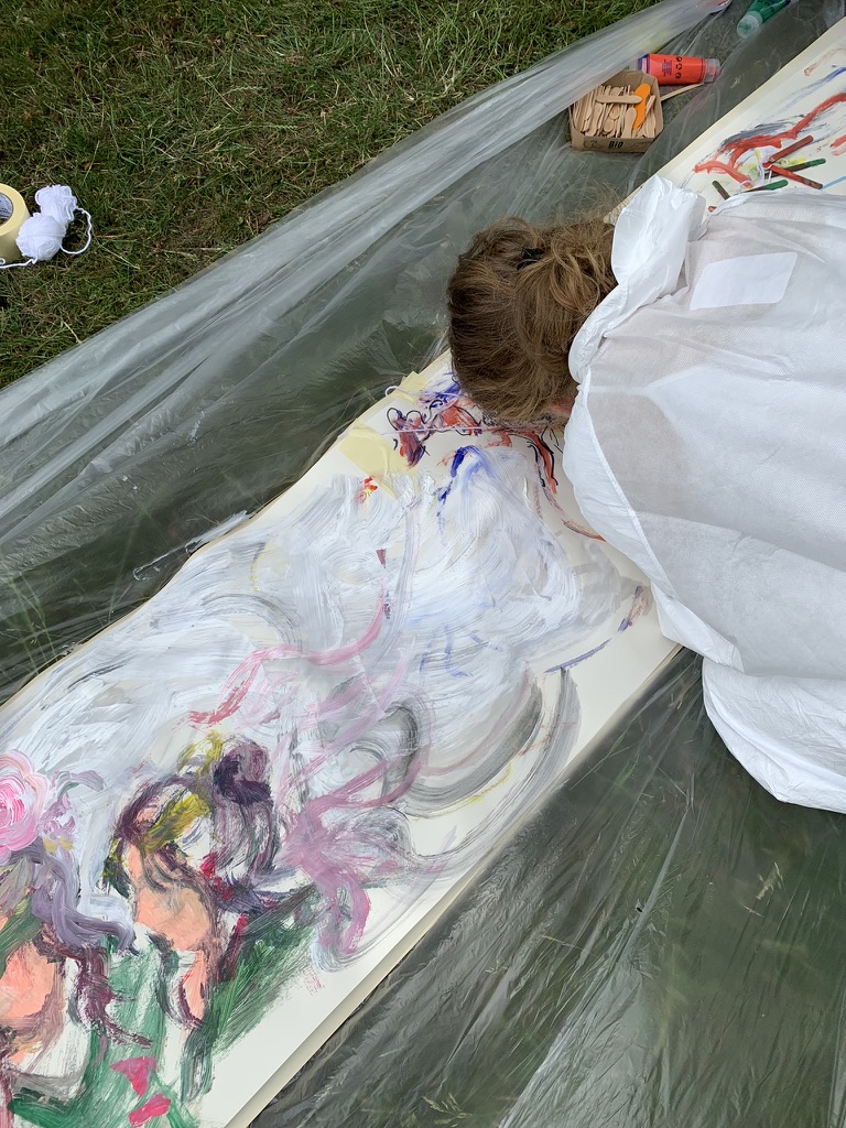 Kunstvermittlungsprojek in Form eines Workshoptages für Schüler*innen im Garten des Kunstvereins Braunschweig