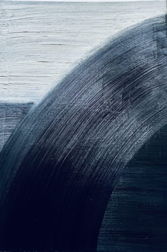 Schwarzweiss, Ölfarbe auf Leinwand 70 x 50