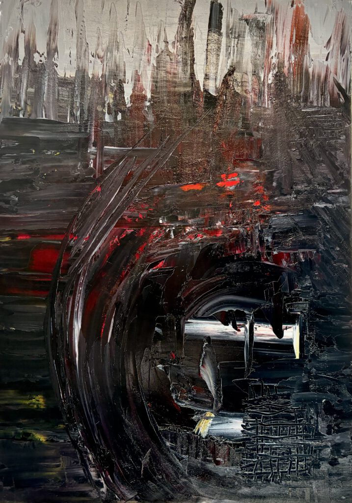 Fragmente Ölfarbe auf Leinwand, 70 × 50 cm