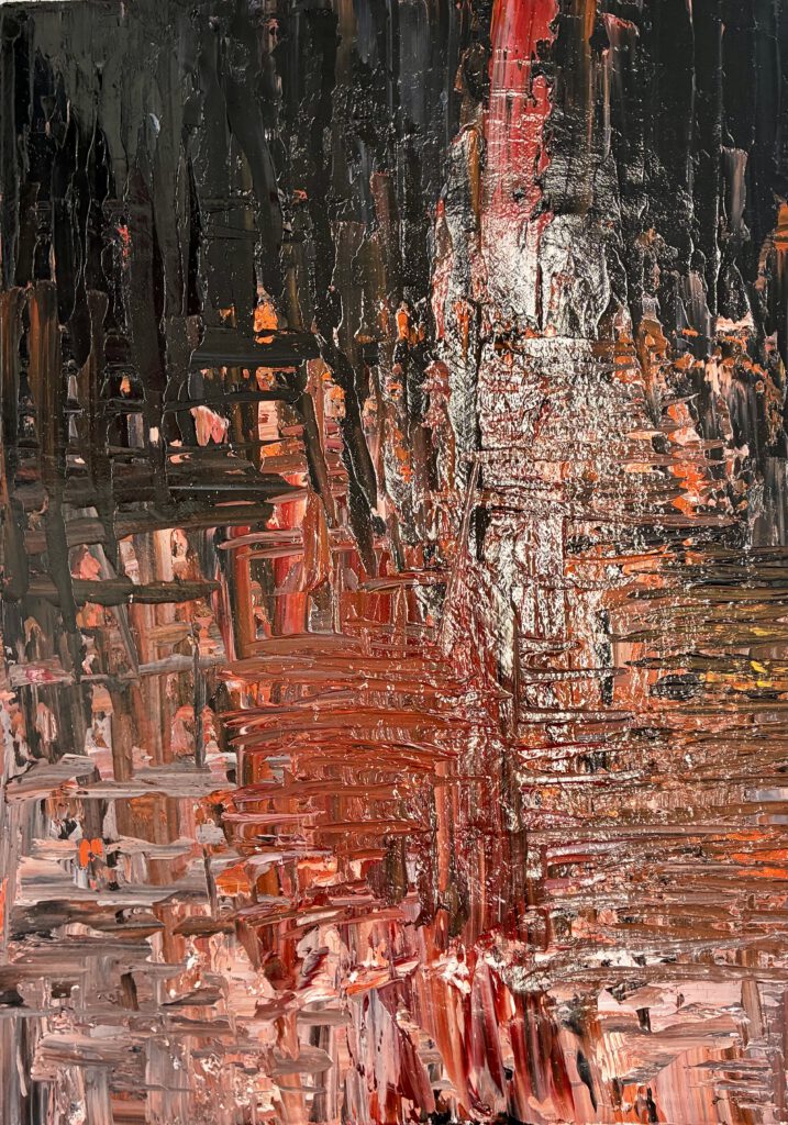Fragmente II: Ölfarbe auf Leinwand, 70 × 50 cm