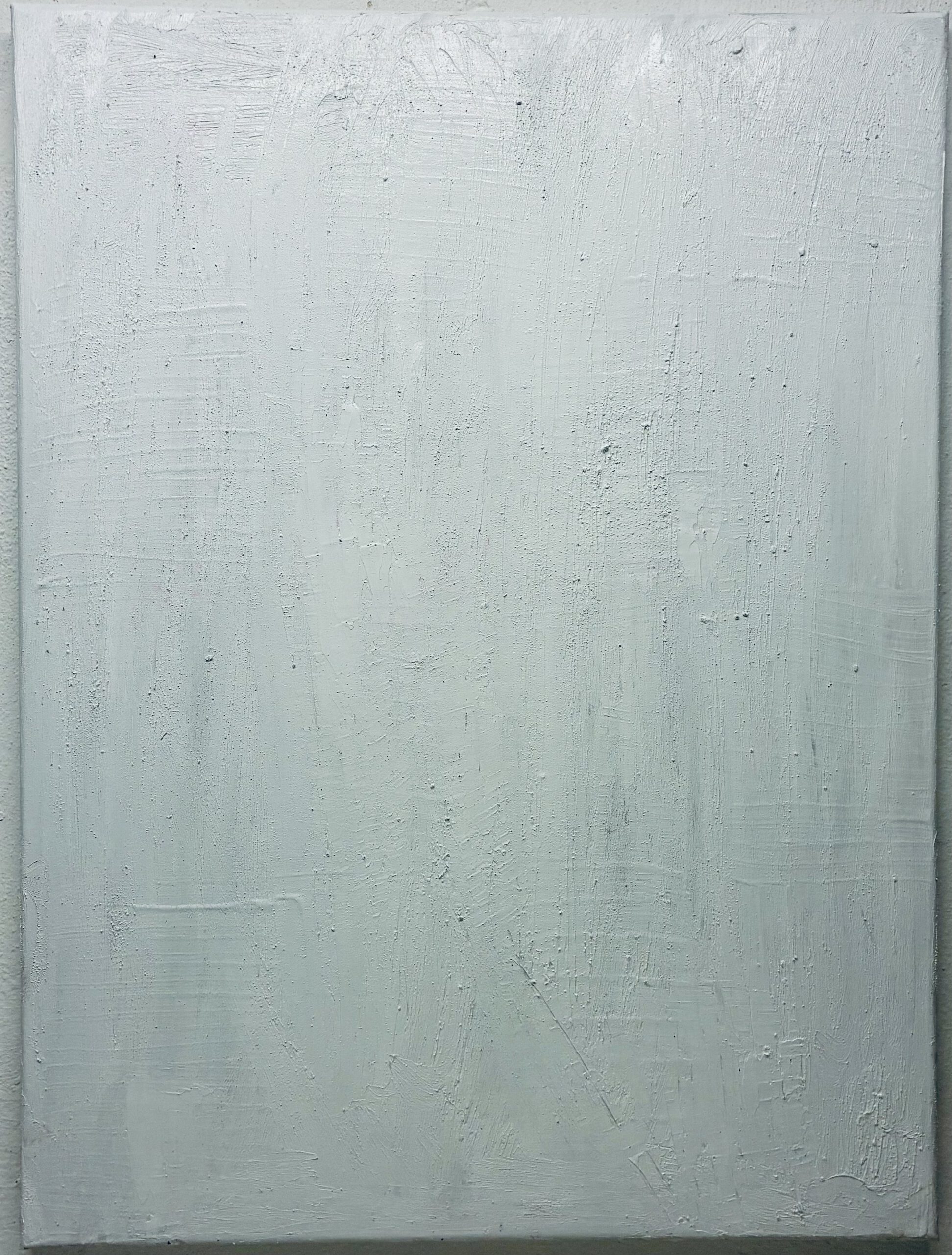 Erde und Ölfarbe auf Leinwand, Weiß 55x80